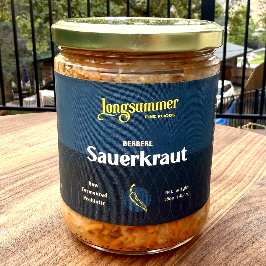Jar of Longsummer Berbere Sauerkraut